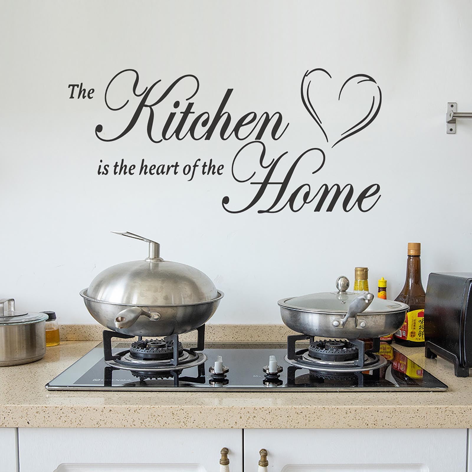 Kitchen Heart Home Wall Sticker Art Dining Room Removable DIY N6B1 I4F4