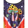 thumbnail image 5 of Rosegal Women Plus Size Mushroom Print Overlay Cinched Three Piece Tankini Swimwear Black L, 5 of 6