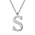 thumbnail image 1 of PROSTEEL Colgante Inicial S Collar de plata con letra del alfabeto, collar de acero inoxidable para mujeres y niñas, regalo de cumpleaños de joyería con encanto de nombre personalizado, 1 of 7