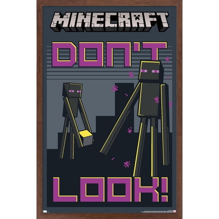 Minecraft - Don t Look 16.5 x 24.25 Framed Poster by Trends International