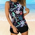 thumbnail image 2 of VBARHMQRT Maillots de Bain Grande Taille pour Femmes Maillots de Bain pour Femmes Tankini Imprimé Maillot de Bain Deux Pièces avec Shorts Robe de Bain Athlétique, 2 of 6