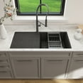 thumbnail image 7 of BOCCHI 1635-505-0120 Metallic Black 20in One Bowl Granite Composite Kitchen Sink, 7 of 7