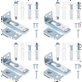 thumbnail image 1 of 4 Set Bifold Door Hardware Repair Kit for 7/8 Inch to 1 Inch Sliding Door Track Bifold Closet Door Hardware Kit,4 set Bifold Door Hardware Repair Kit,Silver, 1 of 6