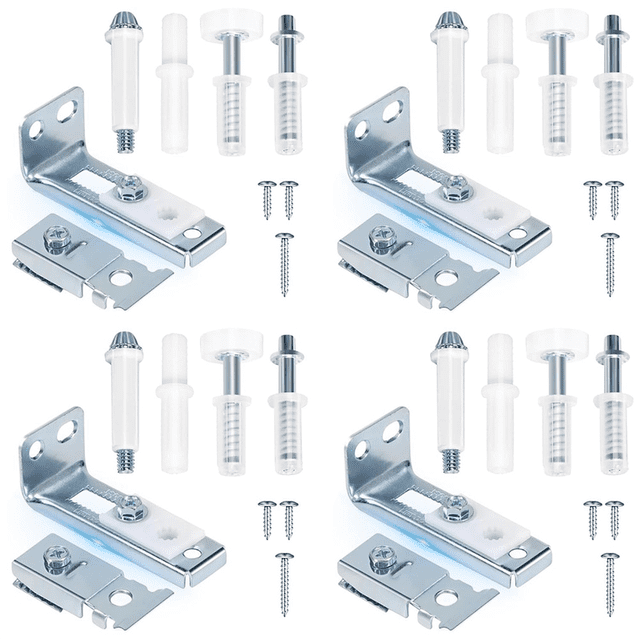 4 Set Bifold Door Hardware Repair Kit for 7/8 Inch to 1 Inch Sliding Door Track Bifold Closet Door Hardware Kit,4 set Bifold Door Hardware Repair Kit,Silver