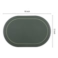 thumbnail image 4 of Unique Bargains Faux Leather Placemats for Kitchen Washable Table Placemats 6pk Green Gray, 4 of 7