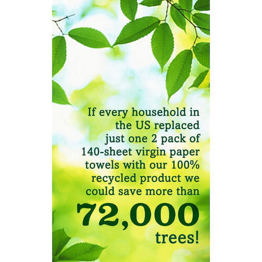 Seventh Generation 100% Recycled Paper Kitchen Towel Rolls, 2-Ply, 11 x 5.4, 140 Sheets/Roll, 6 Rolls/Pack