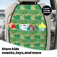 thumbnail image 5 of Naloa Crocodile And Bush 2Pcs Anti-Kick Back Seat Cover Kick Mat, Car Seat Protector with 3 Storage Pockets, 5 of 8
