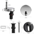 thumbnail image 2 of Quick Release Toilet Seat Hinges Replacement - Rubber & Stainless Steel, 2 of 5
