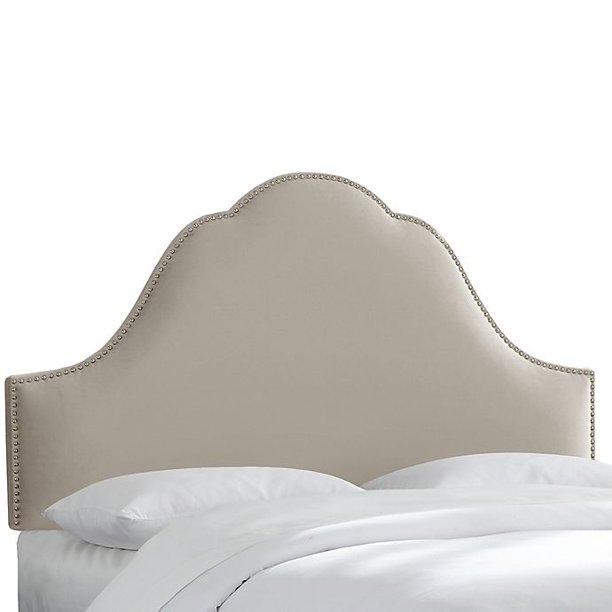 Skyline Furniture Congress King Headboard In Velvet Light Grey Walmart Com Walmart Com