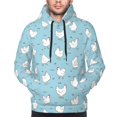thumbnail image 2 of Bingfone Funny Chicken Men's Drawstring Hoodie Long Sleeve Pocket Sweatshirts-Medium, 2 of 6