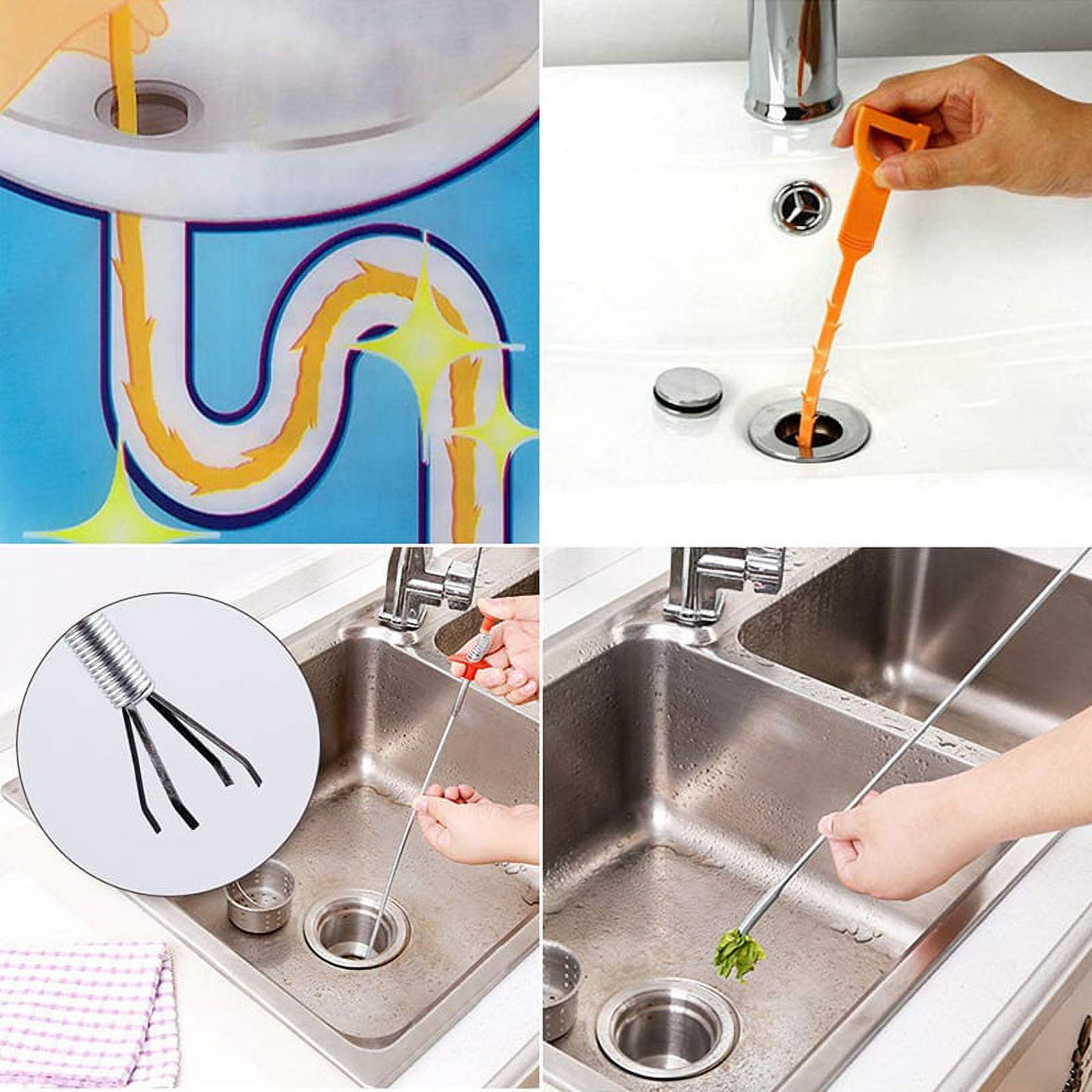 1pc Multifunctional Kitchen Sink Drain Clog Remover, Household Hair Cleaning  Tool
