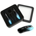 thumbnail image 4 of Embellecedor De Llave Remota, Funda De Llavero A Prueba De Polvo, Color Degradado Antichoque Antiarañazos Para Coche Cergrey Azul negro, 4 of 8