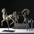 thumbnail image 5 of Uttermost Hello Friend Farmhouse Iron Horse Statue in Dark Brown and Bronze, 5 of 6