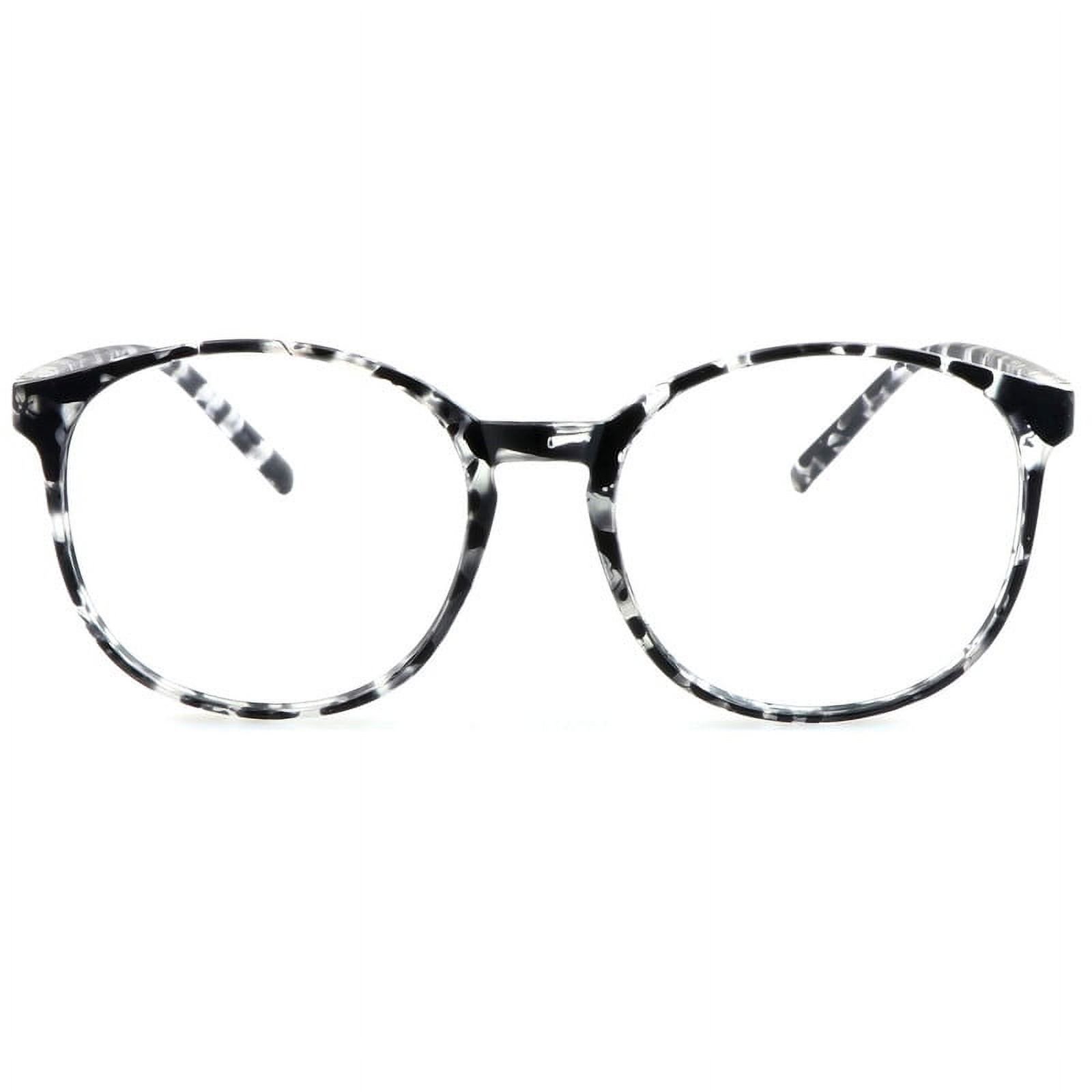 LAMBBAA Vintage Round Blue Light Blocking Eyeglasses Computer Glasses for Men Women (Gray,No Magnification)