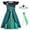 A03592-Dark green, variant on Benylion Princess Dress Up with accessories for Girls Birthday Party Outfits Halloween Costumes for Kids Cosplay Princess Costume for 5-6 years