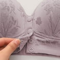 thumbnail image 5 of Ohufall Wirefree Bras for Women ,Plus Size Front Closure Lace Bra Wirefreee Extra-Elastic Bra Adjustable Shoulder Straps Sports Bras 36B-46C, Summer, 5 of 6