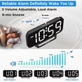 thumbnail image 4 of Reloj despertador digital Peakeep para dormitorio, sonido fuerte para personas que duermen profundamente, 4 of 6