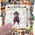 thumbnail image 6 of 35pcs-50pcs Whimsical Pirate Stickers Skull Cartoon Adventure Stickers for Luggage Laptop Suitcase, 6 of 9