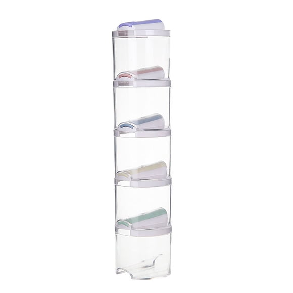 FUEENIRVA 5Set Kitchen Salt Container For Families Specially Designed Plastic Airtight Lids Easy To Clean