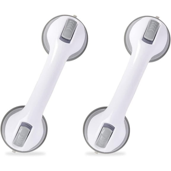 2pcs Bathroom Grab Bar, Bath Shower Handle, Child Elderly Assist Handle, Anti-Slip Armrest Support with Strong Suction Cup Grip