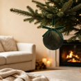 thumbnail image 2 of 3-Pack Matcha Green Velvet Christmas Ball Ornaments, 3.15-Inch Flocked Shatterproof Tree Decorations for Cottage, Scandinavian, Neutral, Wreath, Mantel and Holiday Decor, 2 of 4