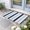 Navy blue light blue, variant on Black Gray Striped Door Mat Indoor Outdoor, Farmhouse Stripe Art Non Slip Welcome Mat with Rubber Backing, Absorbent Fabric Front Door Mats Entryway Rug for Home Patio Entrance 18"x30"