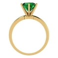 thumbnail image 4 of Clara Pucci 14K Yellow Gold 2ct Emerald Solitaire Ring for Women, 4 of 8
