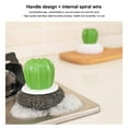 thumbnail image 4 of Plastic Pot Palm Cleaning Brush Reusable Washable Oilproof Material: The pot Anti-rust Handheld Kitchen Plate Tray Brushes White PET, 4 of 9