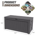 thumbnail image 7 of SONGMY 120 Gallon Resin Deck Box, Large Outdoor Storage Box Waterproof & Lockable for Garden, Patio, Pools (Gray), 7 of 7