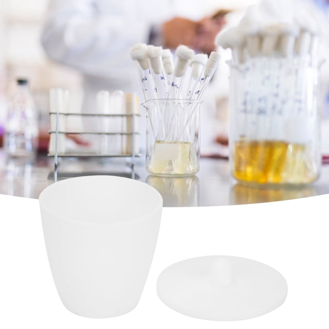 Crisol de laboratorio, vaso de crisol de PTFE de alta forma con cubierta, suministros experimentales, 30ml