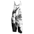 thumbnail image 2 of Huresd Womens Jumpsuits Casual Dressy Casual Loose Shoulder Strap Floral Print Long Rompers Sleeveless Long Pants Overalls Jumpers 2024 Clothes White 742XL, 2 of 3