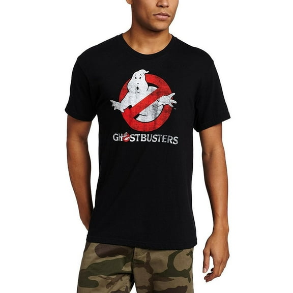 Ghostbusters Faded Logo To Go Adult Black T-Shirt