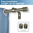 thumbnail image 4 of Urbanest Adjustable Single Curtain Rod Set Aspire Finials – 5/8-Inch Diameter, With Antique Gold Rod, 48–84 Inches, 4 of 6
