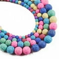 thumbnail image 2 of U8MO 1 Strand 15"(39cm) Deep Colorful Round 4mm 6mm 8mm 10mm Lava Stone Beads-Green-4mm, 2 of 9