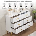 thumbnail image 6 of 6 Drawer Modern Dresser with Gold Handles, Wooden Chest of Drawers with Deep Storage, Stylish Bedroom, Living Room, or Entryway Storage Cabinet, 6 of 9