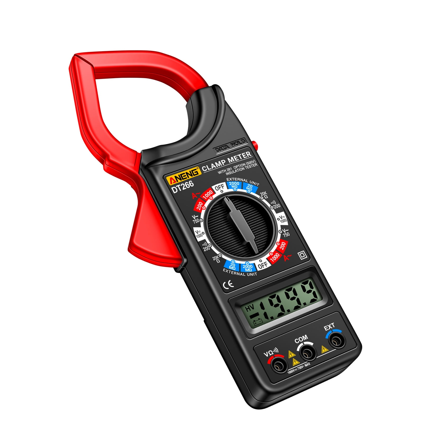 Hyper Tough Digital Clamp Meter, 400A AC Current, 300V AC/DC