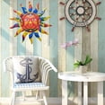 thumbnail image 2 of Metal Sun Face Wall Art Plaque & Home Decor, Colorful Sun Rustic Art Decor Wall Sculpture Hanging Home Accent - Indoor Outdoor Decoration, 2 of 9