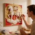 thumbnail image 4 of D Diy Pearl Painting Kit Complete Set With Canvas Pearls Tools Frame For Home Decoration Craft Activity Teens Adults Style D, 4 of 7