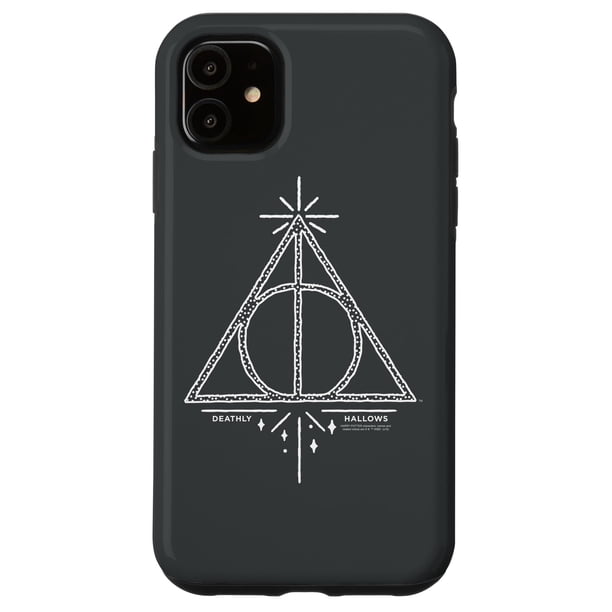 Funda de teléfono Harry Potter Deathly Hallows Line Art para iPhone 11