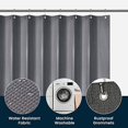 thumbnail image 6 of LiBa Waffle Weave Fabric Shower Curtain, Water Repellent & Heavyweight, Hotel Quality & Machine Washable Cloth Linenblack Shower Curtain and Shower Curtain Liner, Gray, 72'' W X 72" H, 6 of 6