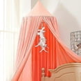 thumbnail image 4 of Girls' canopy bed, soft pink princess canopy, dreamy decor with ruffles, 4 of 5