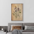 thumbnail image 2 of PixonSign Framed Canvas Print Wall Art Antique Lavender Blue Wildflowers Nature Wilderness Illustrations Modern Art Botanical Floral Farmhouse/Country Relax/Calm/Cozy - 16"x24" White, 2 of 5