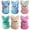 B, variant on Set of 12 Colorful Plush Bunny Toys Soft and Cuddly Stuffed Animal Rabbits for Kids, Easter Basket Fillers, Party Favors