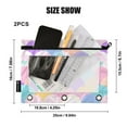 thumbnail image 3 of 2 Pack Pencil Pouch for 3 Ring Binder Smooth Zipper Folders with Pockets Clear Window Pencil Case Pastel Colors Scales, 3 of 6