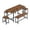 Brown, variant on Hommoo 63" Expandable Dining Table Set for 4-8 People, Modern Extendable Kitchen Table with 2 Benches & 2 Stools, Wood Top & Metal Frame, Easy Assembly, Grey