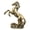 D, variant on RZDLIZJ 1pc Vintage Antique Brass Horse Figurine - Solid Brass Long Tail Equine Miniature - Feng Shui Home Decor, Collectible Animal Ornament