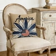 thumbnail image 4 of sruoe 4th of July Throw Pillowcase, kitsch pillowcase with Patriotic Pattern, Pillowcase Multicolor with Red White Blue for Memorial Day for Sofa Bed Couch, 4 of 5