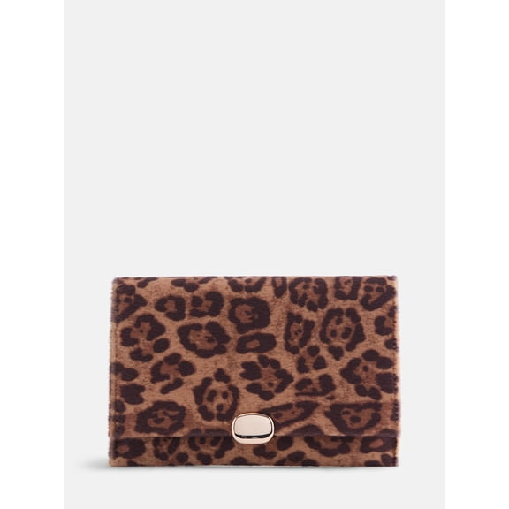 Scenario Women's Bifold Clutch Wallet, Leopard