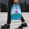 thumbnail image 2 of Disketp Lighthouse Sea Port Mochila Escolar de 15 Pulgadas, Mochila Ligera para Estudiantes, Viajes y Trabajo, Cómoda y Resistente para el Uso Diario, 2 of 6