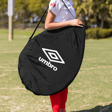 (3 pack) Umbro 3' x 2' Pop-up Soccer Goal Net Set - Portable 2 Goal Set with Carry Bag